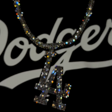 Load image into Gallery viewer, Dodgers Championship Drip Hoodie – Custom Rhinestone Chain Edition
